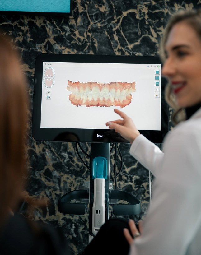 Dr. Yelisbet Fernandez showing invisalign