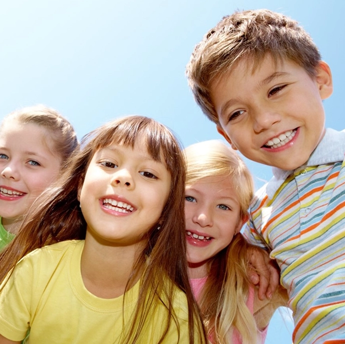 group of smiling children